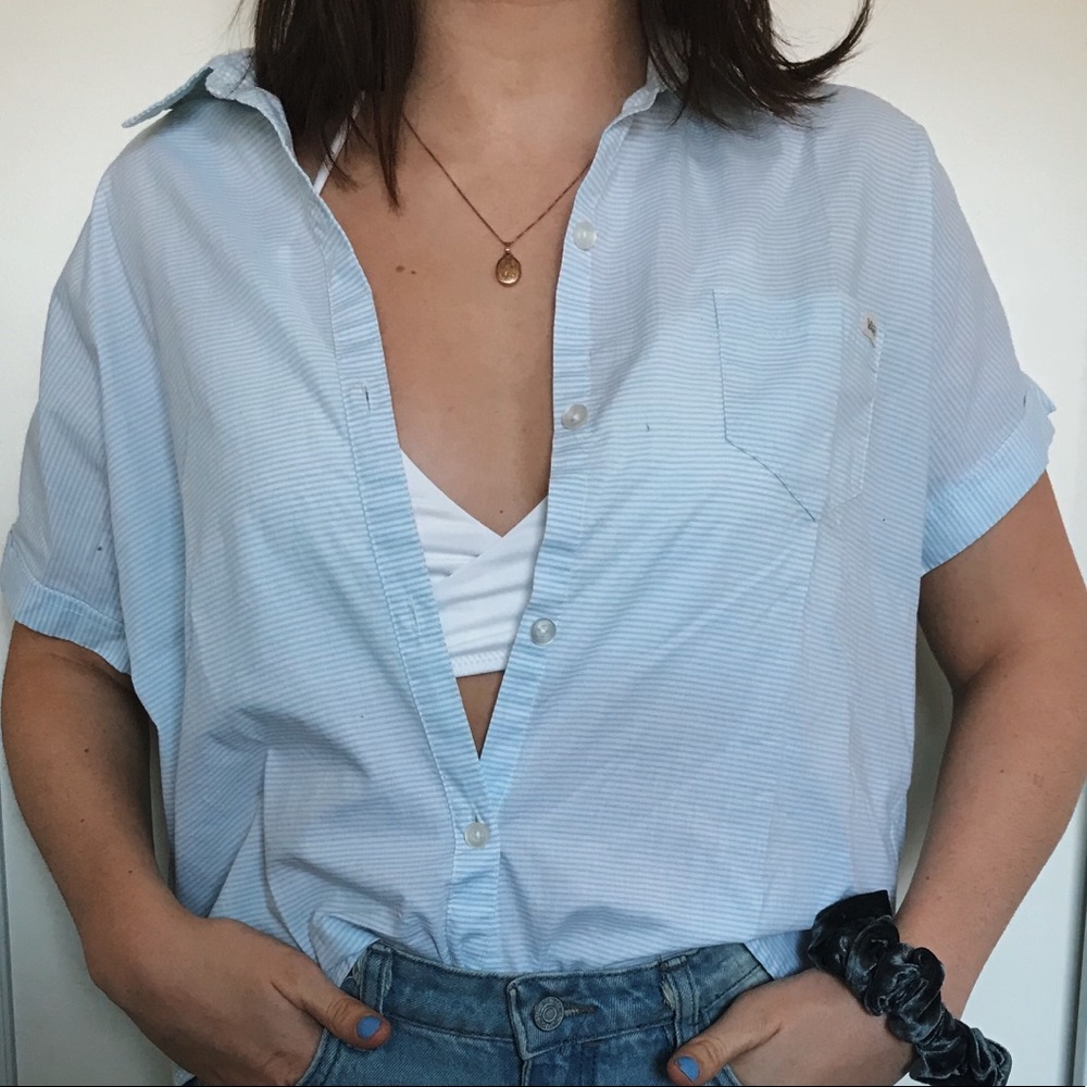 Sailor Striped Button-Tee